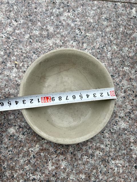 古玩陶瓷元代 青白釉篦劃花卉紋折沿盤拍賣,當前價格222元