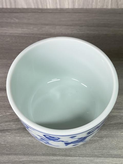 古玩陶瓷晚清民國(guó) 鶴鳳暗八仙紋青花琴爐（文房器）拍賣，當(dāng)前價(jià)格580元