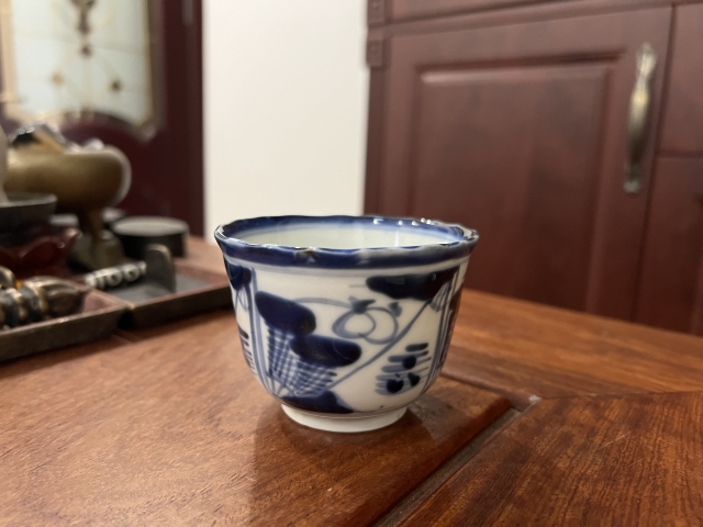 古玩陶瓷清代青花杯拍賣,當前價格399元