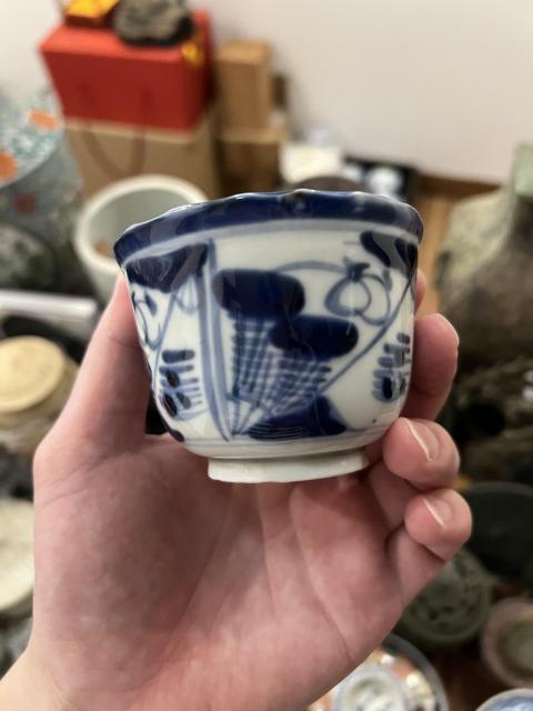 古玩陶瓷清代青花杯拍賣,當前價格399元