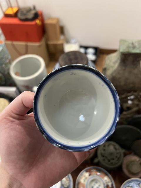 古玩陶瓷清代青花杯拍賣,當前價格399元