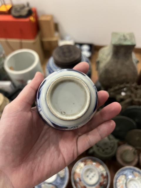 古玩陶瓷清代青花杯拍賣,當前價格399元
