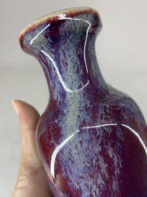 古玩陶瓷創匯·窯變紅釉瓶拍賣，當前價格1600元