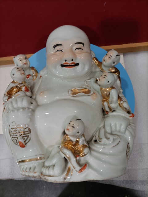 古玩陶瓷五子彌勒佛塑像拍賣,當前價格1888元
