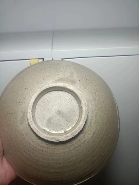 古玩陶瓷元代?白釉斗笠大碗拍賣，當前價格2300元
