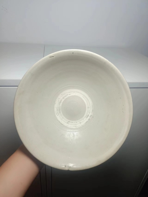 古玩陶瓷元代?白釉斗笠大碗拍賣，當前價格2300元