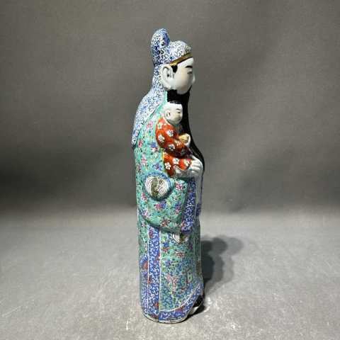 古玩陶瓷粉彩福星造像拍賣,當前價格8000元