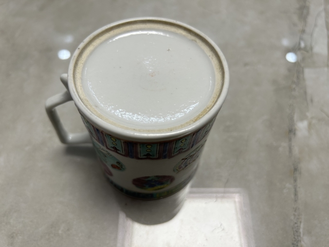 古玩陶瓷粉彩皮球花紋茶杯拍賣,當前價格650元