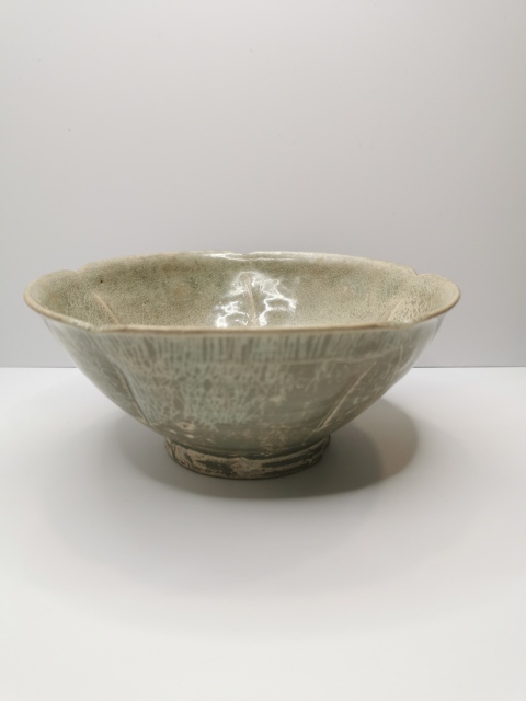 古玩陶瓷五代越窯青瓷葵口碗拍賣，當前價格15800元