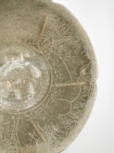 古玩陶瓷五代越窯青瓷葵口碗拍賣，當前價格15800元