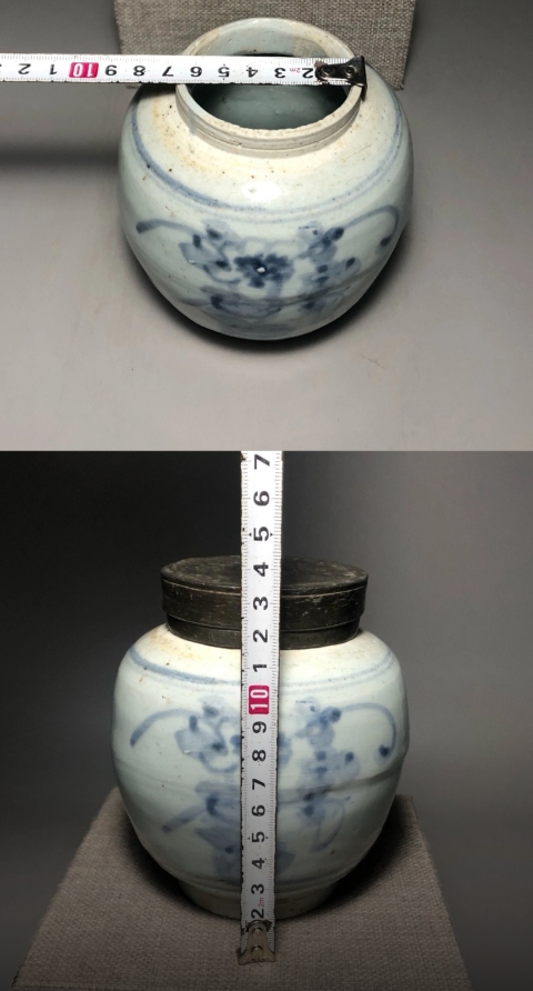 古玩陶瓷青花花卉紋蓋罐拍賣,當前價格3988元