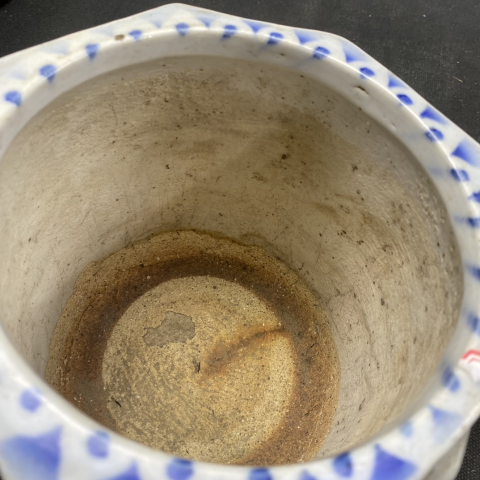 古玩陶瓷民國青花山水人物紋筆筒一對拍賣，當前價格600元