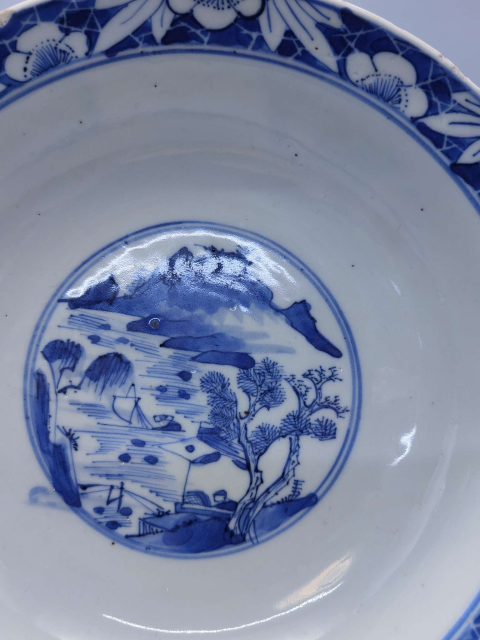 古玩陶瓷青花福祿壽三星人物紋折沿碗拍賣，當前價格999元