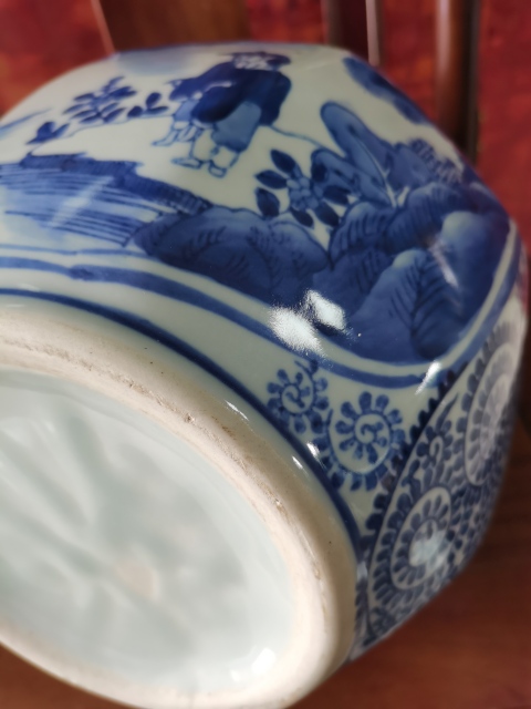 古玩陶瓷【已售】42公分多邊形】創(chuàng)匯人物山水青花多方葫蘆瓶拍賣，當(dāng)前價格2000元