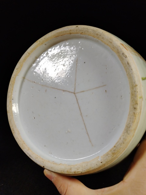 古玩陶瓷晚清民周粉彩花鳥花卉紋冬瓜罐拍賣，當(dāng)前價格1300元