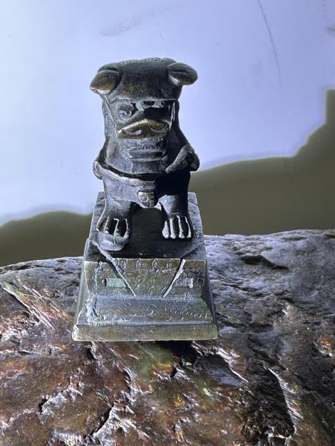 古玩雜項清代京獅子擺件拍賣,當前價格3999元