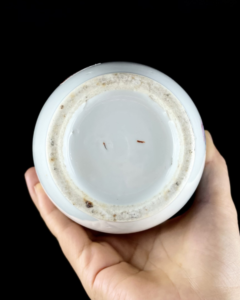 古玩陶瓷油粉彩教子折桂圖詩文撇口瓶拍賣，當(dāng)前價(jià)格1800元