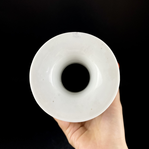 古玩陶瓷油粉彩教子折桂圖詩文撇口瓶拍賣，當(dāng)前價(jià)格1800元