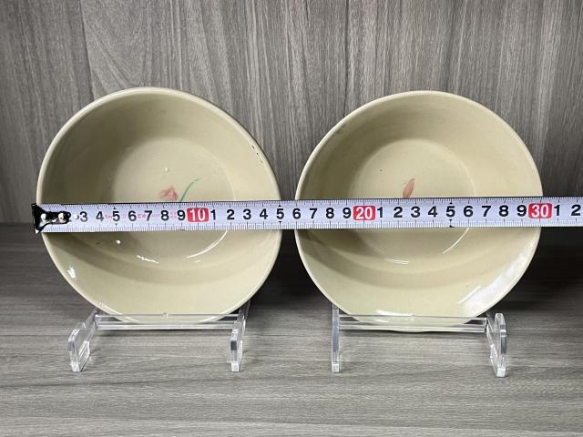 古玩陶瓷晚清民國 粉彩大吉大利碗一對拍賣，當前價格180元