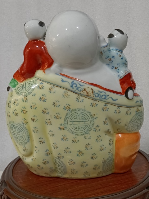 古玩陶瓷五子彌勒佛塑像拍賣,當前價格588元