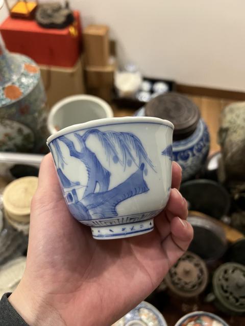 古玩陶瓷清代青花杯(帶保真卡)拍賣,當(dāng)前價(jià)格455元