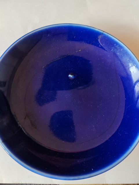 古玩陶瓷霽藍釉盤拍賣,當前價格1678元