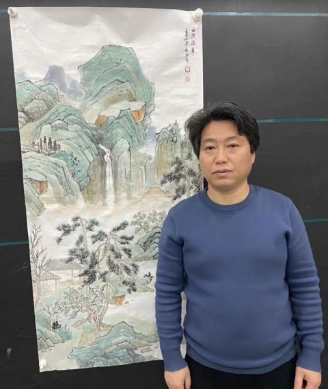 古玩字畫董海軍老師精品《曲澗流翠》拍賣,當前價格755元