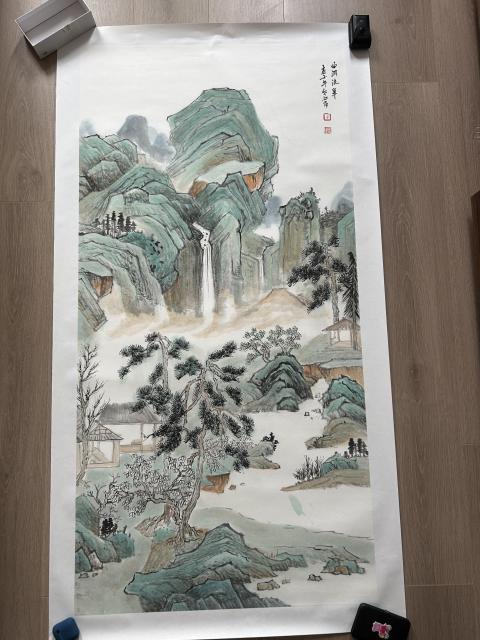 古玩字畫董海軍老師精品《曲澗流翠》拍賣,當前價格755元
