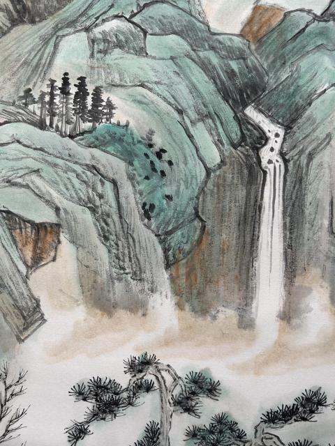 古玩字畫董海軍老師精品《曲澗流翠》拍賣,當前價格755元