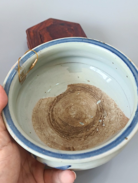 古玩陶瓷清早期青花香爐拍賣，當前價格400元