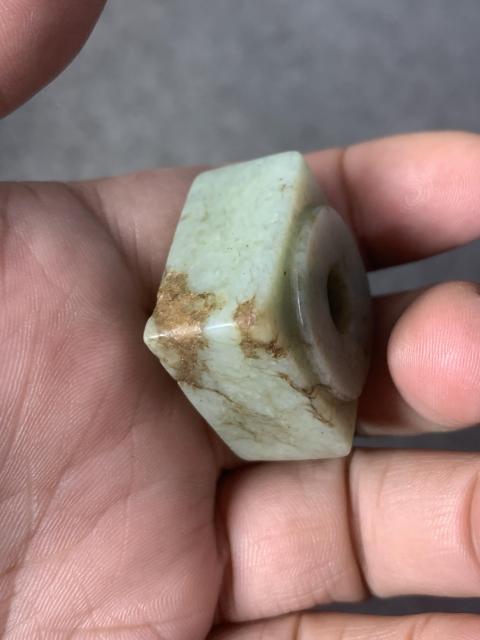 古玩玉器和田玉雕“琮式勒”拍賣，當前價格488元