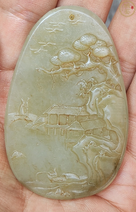 古玩玉器天然和田玉牌拍賣，當前價格1288元