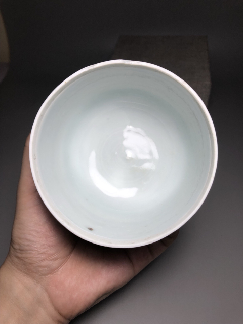古玩陶瓷漂亮通透青白釉缽式杯拍賣,當前價格999元