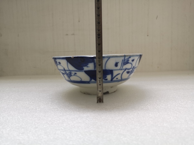 古玩陶瓷清中青花碗拍賣,當前價格398元