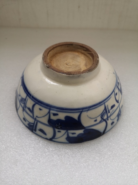 古玩陶瓷清中青花碗拍賣,當前價格398元