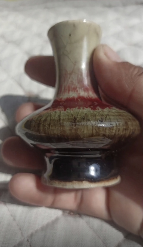 古玩陶瓷三陽開泰品種荸薺瓶拍賣，當前價格6900元