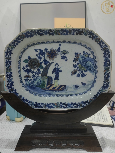 古玩陶瓷乾隆青花斗彩仕女人物八方盤拍賣,當(dāng)前價(jià)格23000元