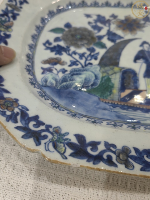 古玩陶瓷乾隆青花斗彩仕女人物八方盤拍賣,當(dāng)前價(jià)格23000元