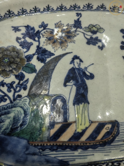 古玩陶瓷乾隆青花斗彩仕女人物八方盤拍賣,當(dāng)前價(jià)格23000元