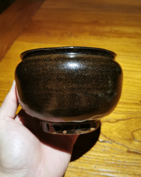 古玩陶瓷金元磁州窯茶葉末釉茶入拍賣,當前價格880元