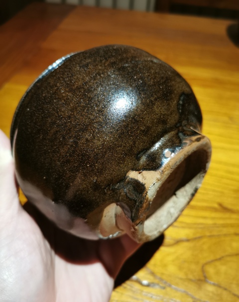 古玩陶瓷金元磁州窯茶葉末釉茶入拍賣,當前價格880元