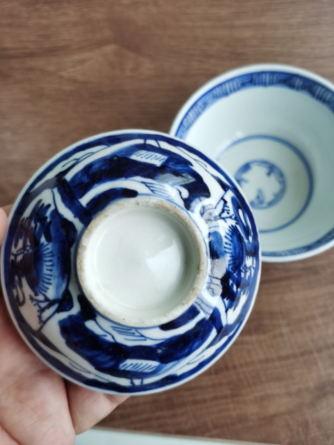 古玩陶瓷晚清?青花花卉紋蓋碗拍賣,當前價格499元