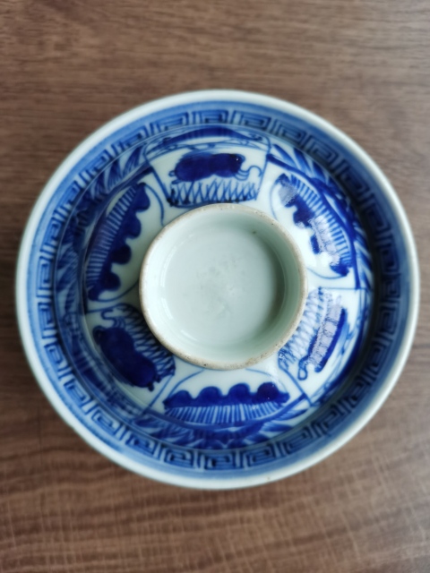 古玩陶瓷晚清?青花花卉紋蓋碗拍賣,當前價格499元