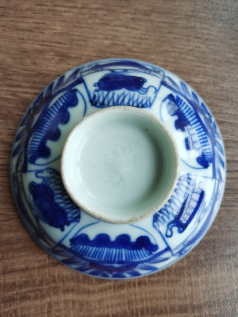 古玩陶瓷晚清?青花花卉紋蓋碗拍賣,當前價格499元