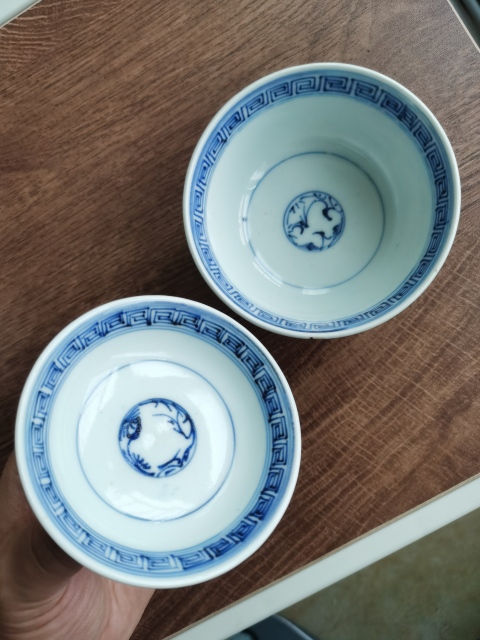 古玩陶瓷晚清?青花花卉紋蓋碗拍賣,當前價格499元
