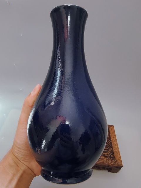 古玩陶瓷1959年?霽藍釉琵琶尊拍賣,當前價格799元