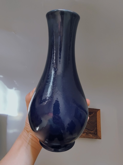 古玩陶瓷1959年?霽藍釉琵琶尊拍賣,當前價格799元