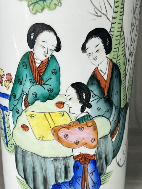 古玩陶瓷名家 粉彩人物紋帽筒拍賣，當前價格380元