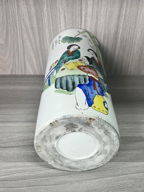 古玩陶瓷名家 粉彩人物紋帽筒拍賣，當前價格380元