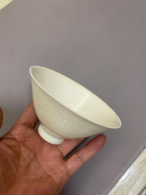 古玩陶瓷景德鎮影青釉刻劃花 花卉紋斗笠盞拍賣,當前價格2800元